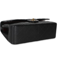 Chanel Black Quilted Caviar Jumbo Double Flap Bag Handbag 7