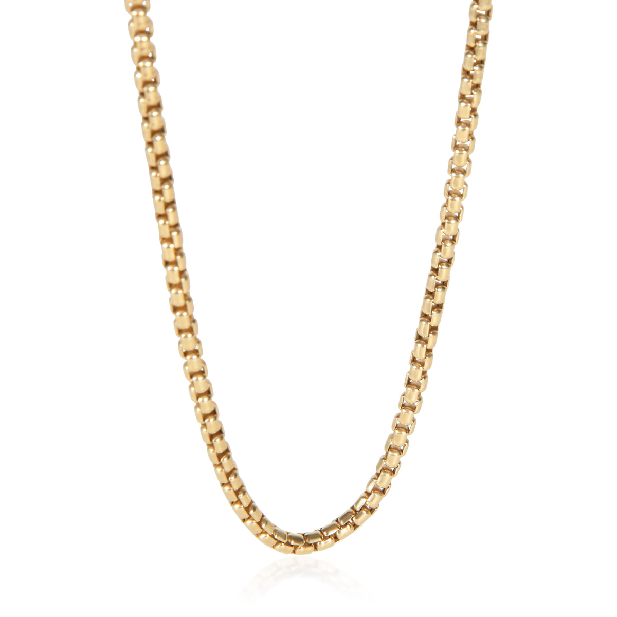 David Yurman Yellow Gold 3.4mm Box Chain Necklace 2