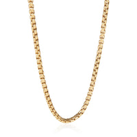 David Yurman Yellow Gold 3.4mm Box Chain Necklace 2
