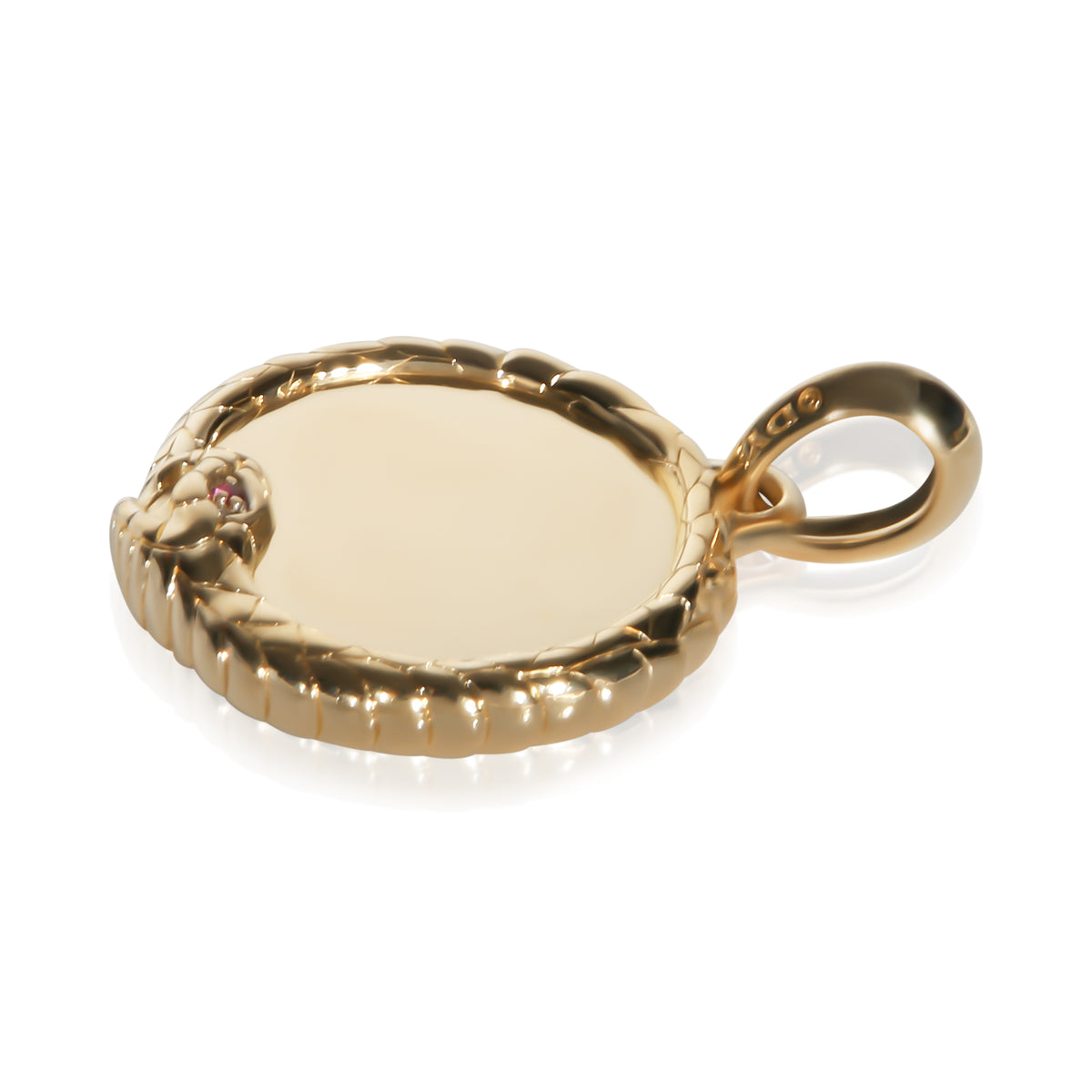 David Yurman Yellow Gold Ruby Ouroboros Amulet Pendant 4