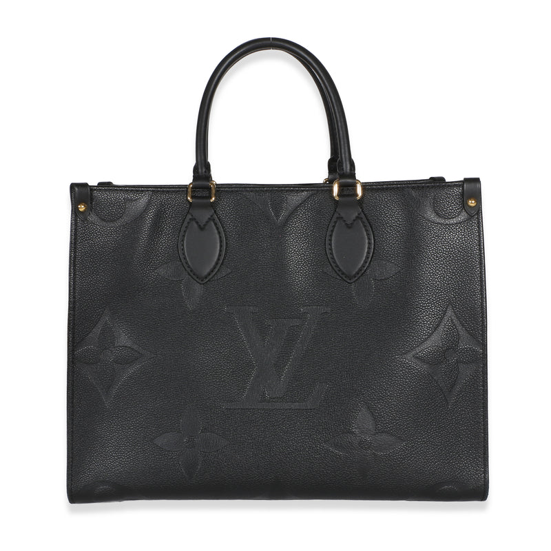 Louis Vuitton Black Giant Monogram Empreinte Onthego MM Handbag id