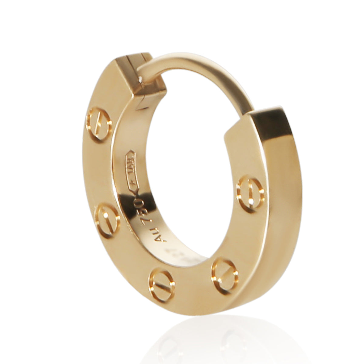 Cartier Yellow Gold Love Single Hoop Single Earring fv