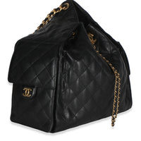 Chanel Black Quilted Caviar Medium  25 Hobo Handbag 3