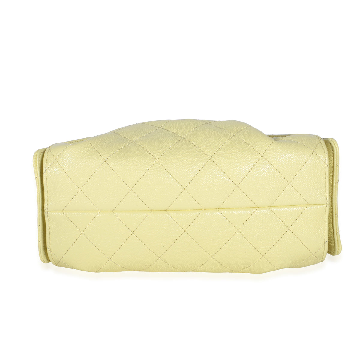 Chanel Light Yellow Quilted Caviar Mini  25 Hobo Handbag 5