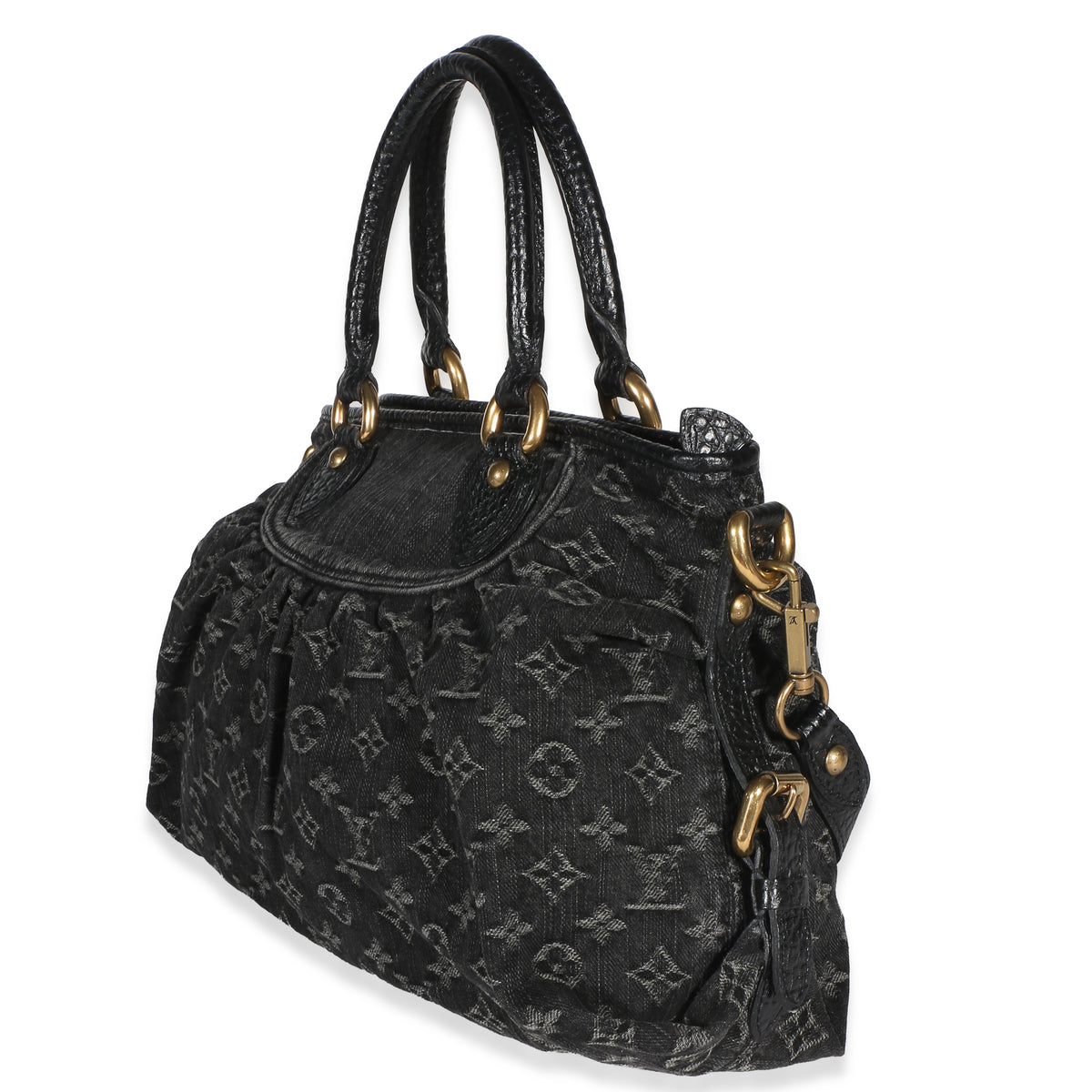 Louis Vuitton Black Monogram Denim Neo Cabby MM Handbag 2