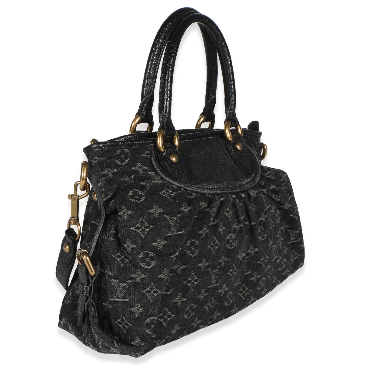 Louis Vuitton Black Monogram Denim Neo Cabby MM Handbag 3