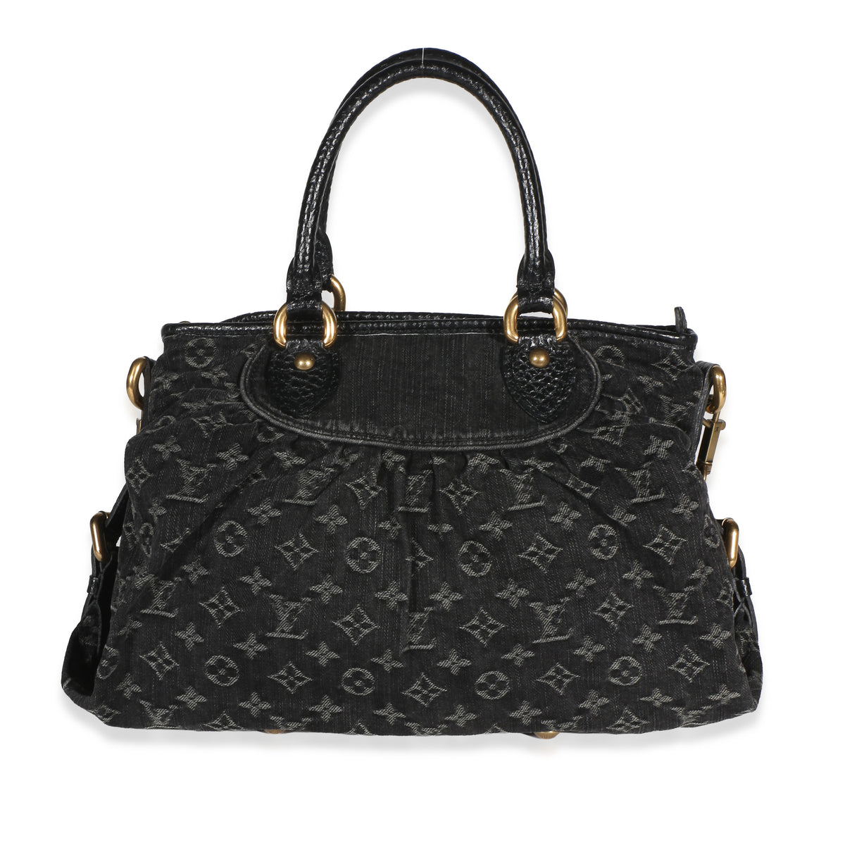 Louis Vuitton Black Monogram Denim Neo Cabby MM Handbag id