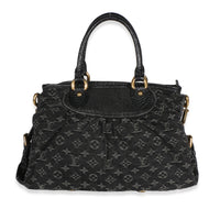Louis Vuitton Black Monogram Denim Neo Cabby MM Handbag id