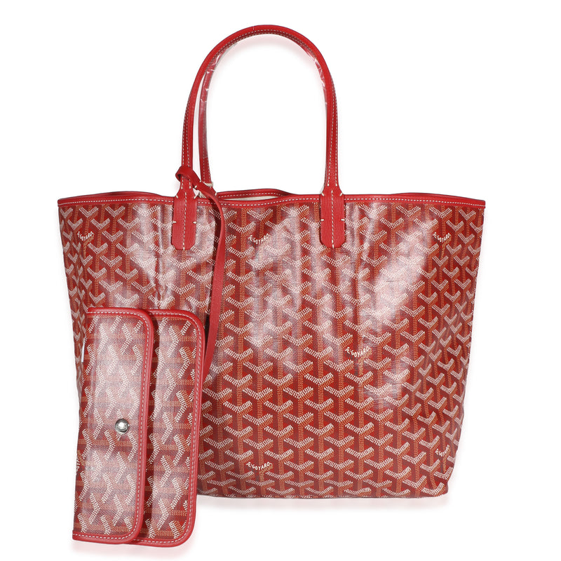 Goyard Red ine Canvas Saint Louis PM Handbag fv