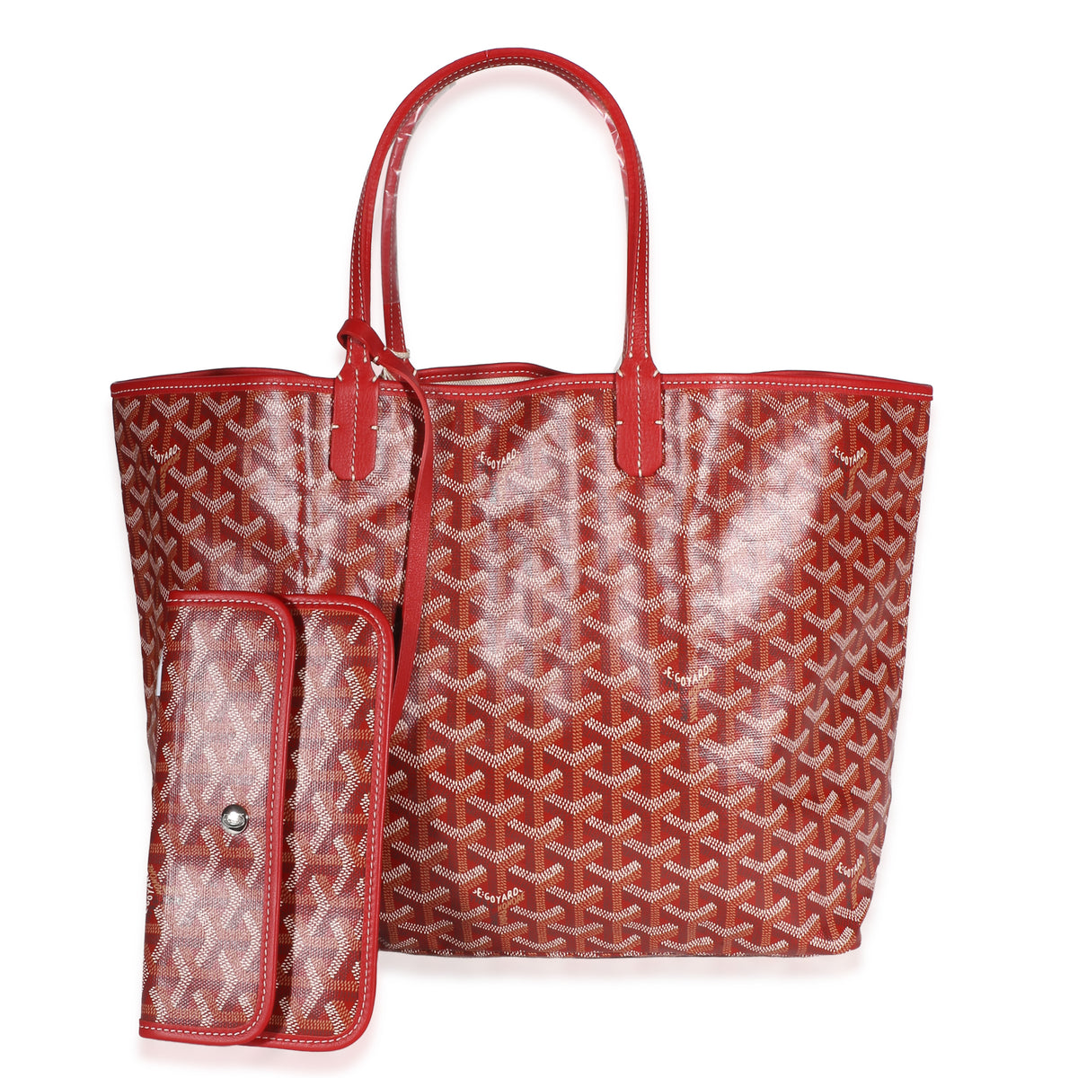 Goyard Red ine Canvas Saint Louis PM Handbag fv