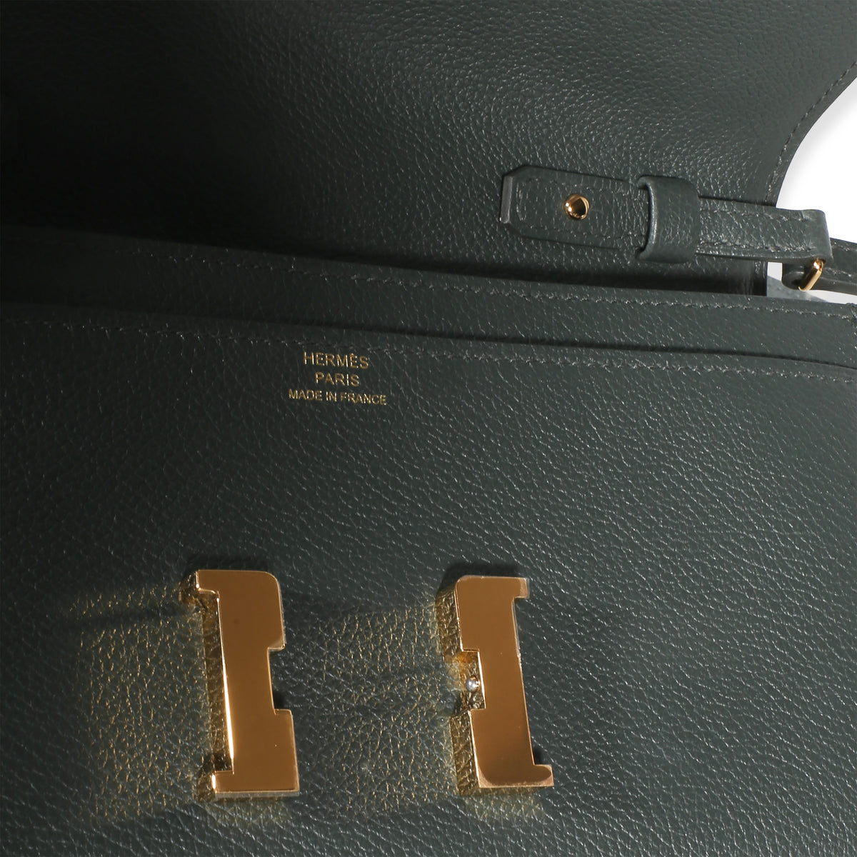 Hermès Vert Mangrove Evercolor Constance To Go Wallet GHW Handbag 10