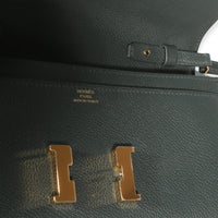 Hermès Vert Mangrove Evercolor Constance To Go Wallet GHW Handbag 10