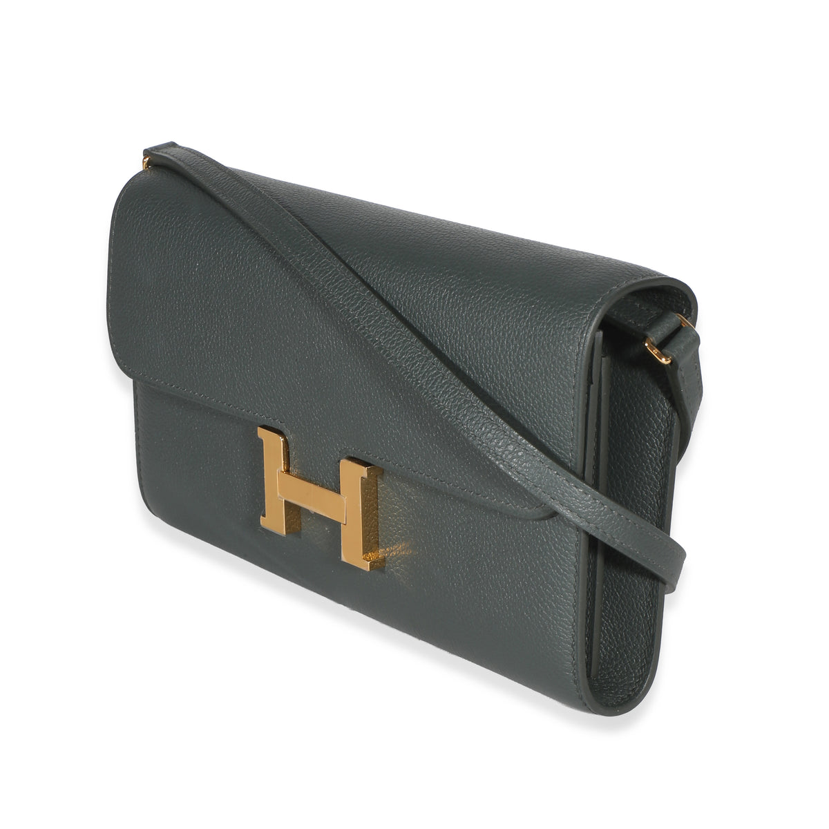Hermès Vert Mangrove Evercolor Constance To Go Wallet GHW Handbag 2