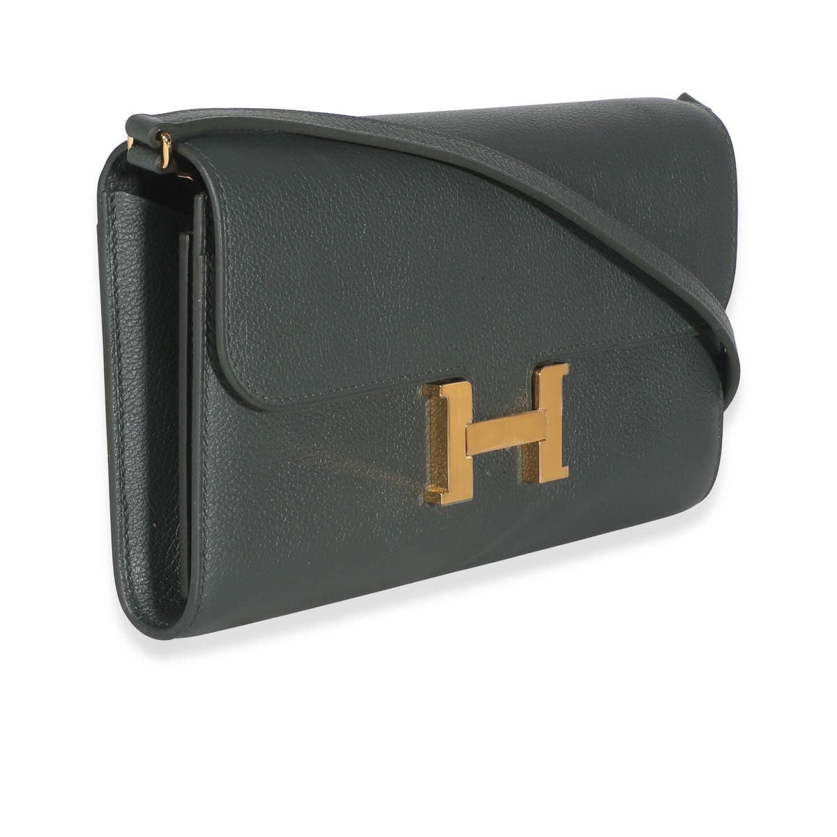 Hermès Vert Mangrove Evercolor Constance To Go Wallet GHW Handbag 3