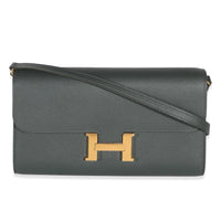 Hermès Vert Mangrove Evercolor Constance To Go Wallet GHW Handbag fv