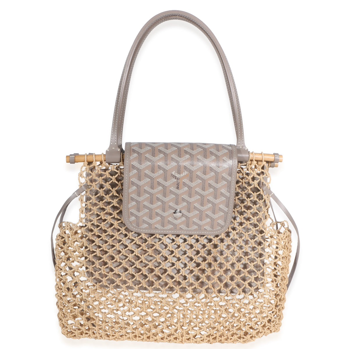 Goyard Grege ine Canvas Net Aligre Tote Handbag fv