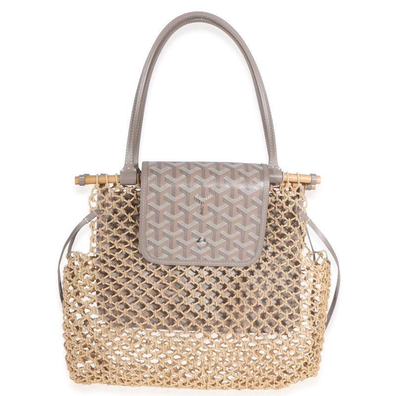Goyard Grege ine Canvas Net Aligre Tote Handbag fv