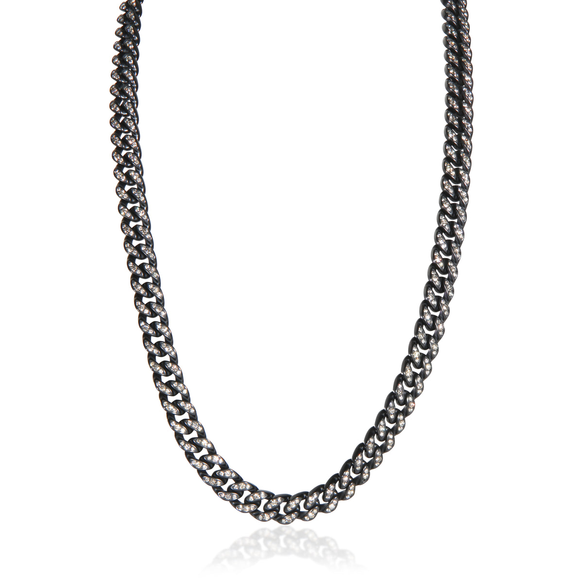David Yurman Diamond Curb Chain Necklace fv