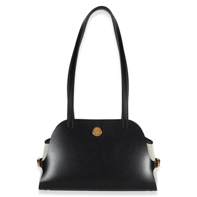 Hermès Black Vache Hunter Swift H Ecru Canvas Tablier Sellier GHW Handbag fv