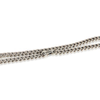 David Yurman Sterling Silver Diamond Curb Chain Necklace 2