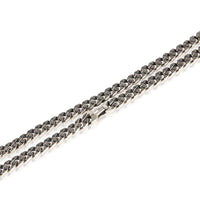 David Yurman Sterling Silver Diamond Curb Chain Necklace 3