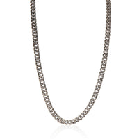 David Yurman Sterling Silver Diamond Curb Chain Necklace fv