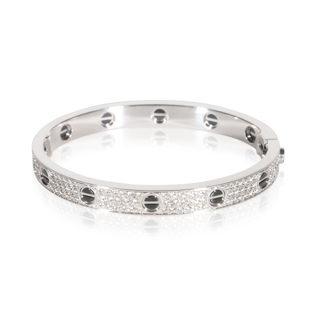 Cartier White Gold Diamond Love Bracelet 3