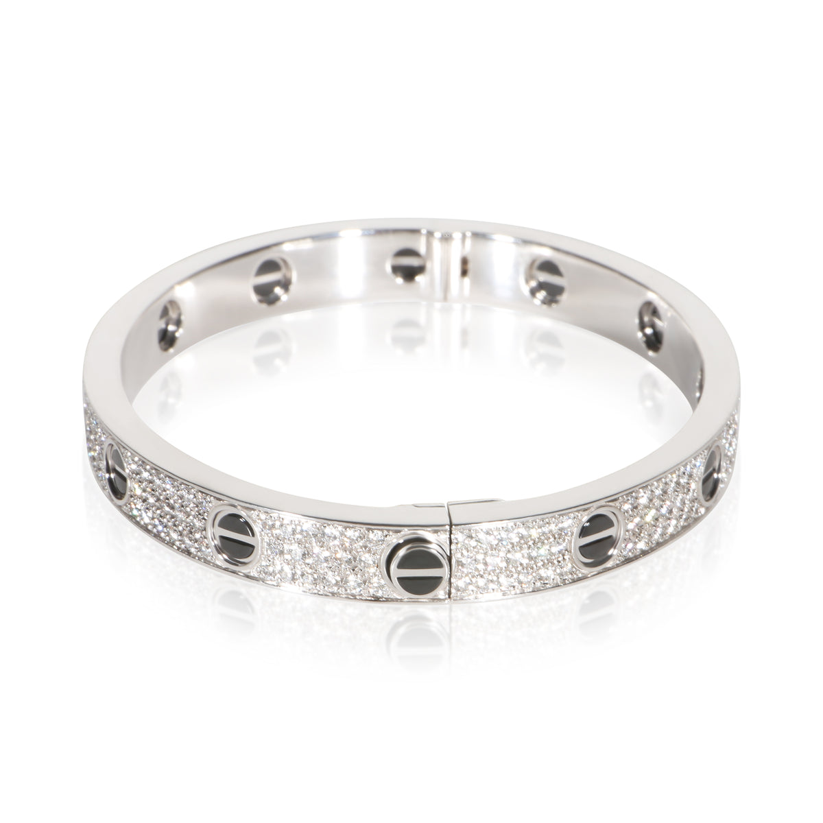 Cartier White Gold Diamond Love Bracelet 4