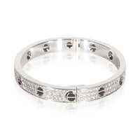 Cartier White Gold Diamond Love Bracelet 4