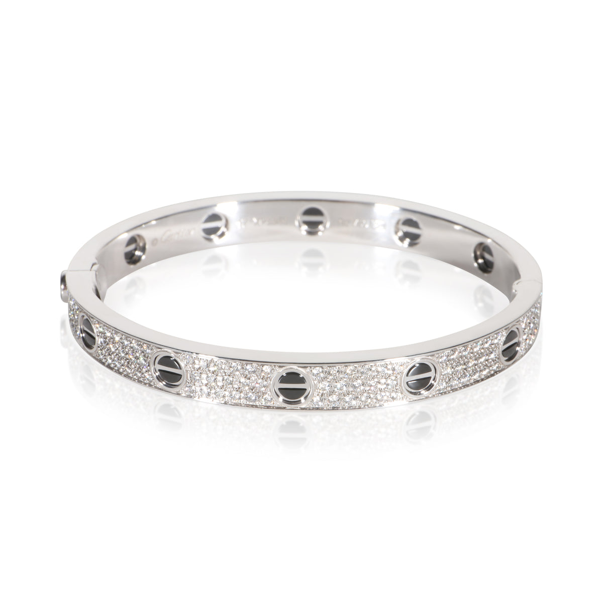 Cartier White Gold Diamond Love Bracelet fv