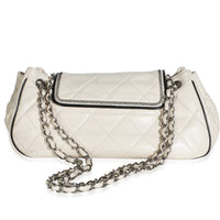 Chanel White Quilted Lambskin Mademoiselle Lock East West Accordion Bag Handbag 4