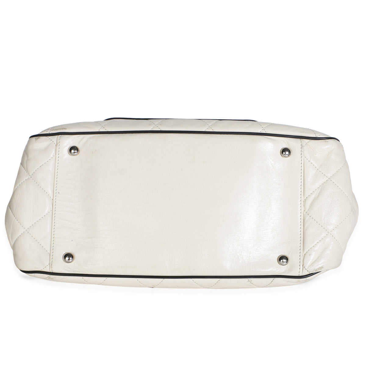Chanel White Quilted Lambskin Mademoiselle Lock East West Accordion Bag Handbag 5