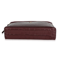 Chanel Dark Burgundy Crocodile Embossed Calfskin Vanity With Chain Handbag 6