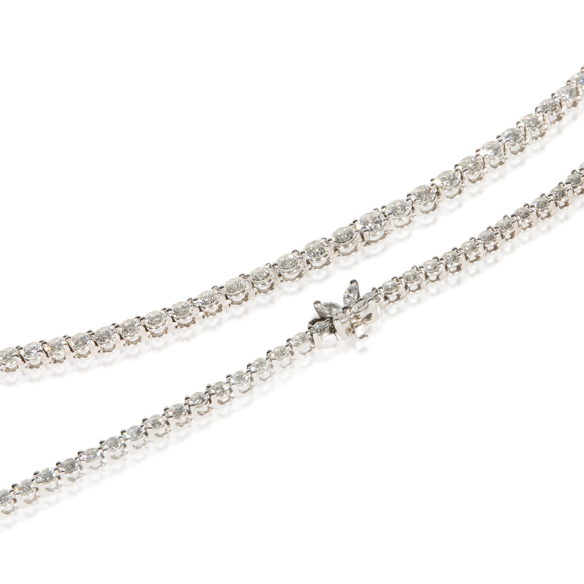 Tiffany & Co. Platinum Diamond Graduating Victoria Tennis Necklace 2