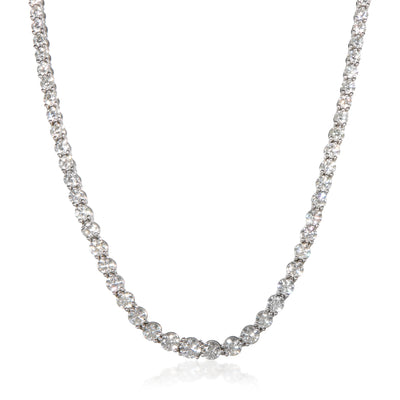 Tiffany & Co. Platinum Diamond Graduating Victoria Tennis Necklace fv