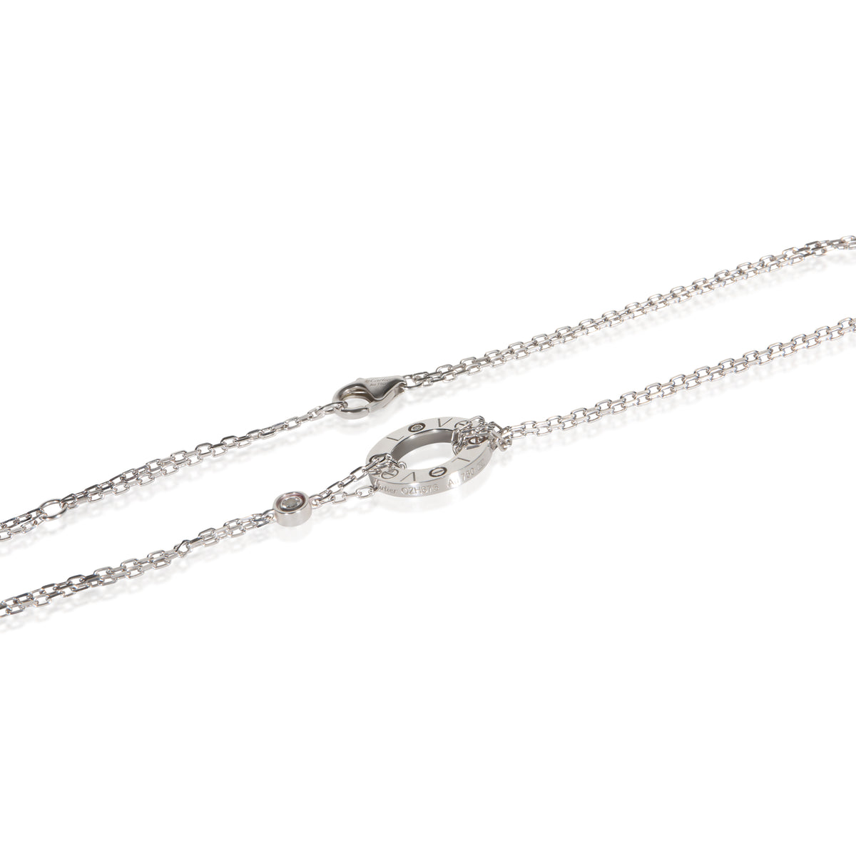 Cartier White Gold Diamond Love Necklace 2