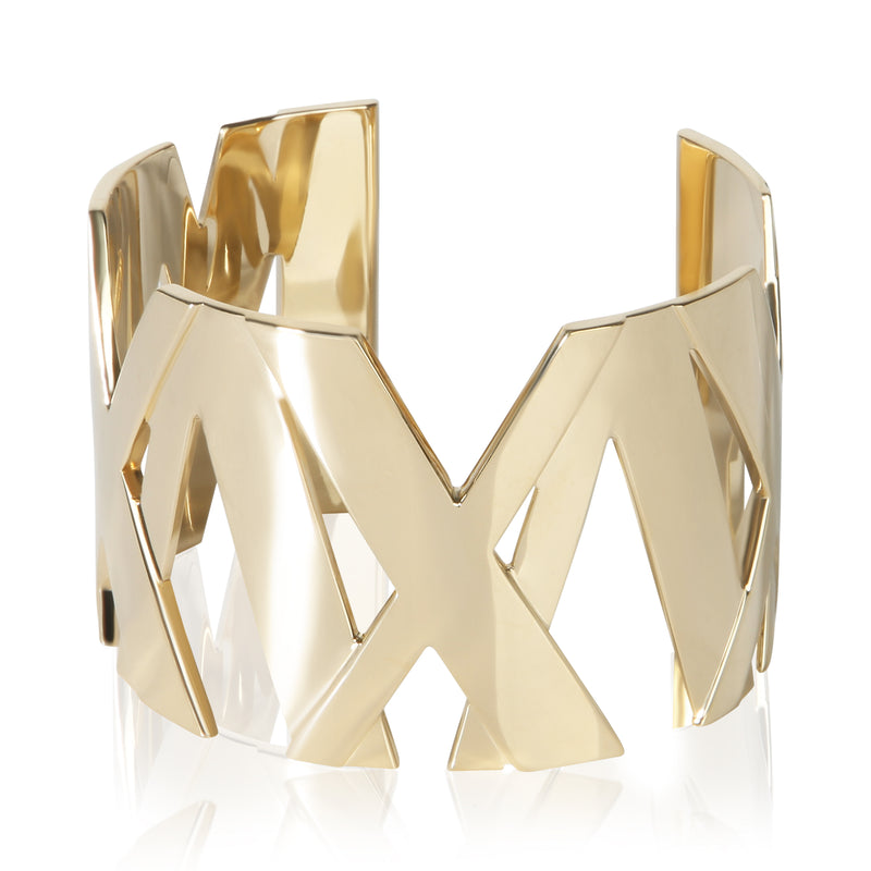 Tiffany & Co. Yellow Gold Atlas Wide Cuff Bracelet fv