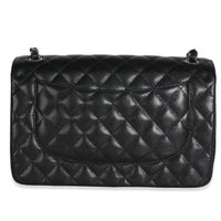 Chanel Black Quilted Caviar Jumbo Double Flap Bag Handbag 4