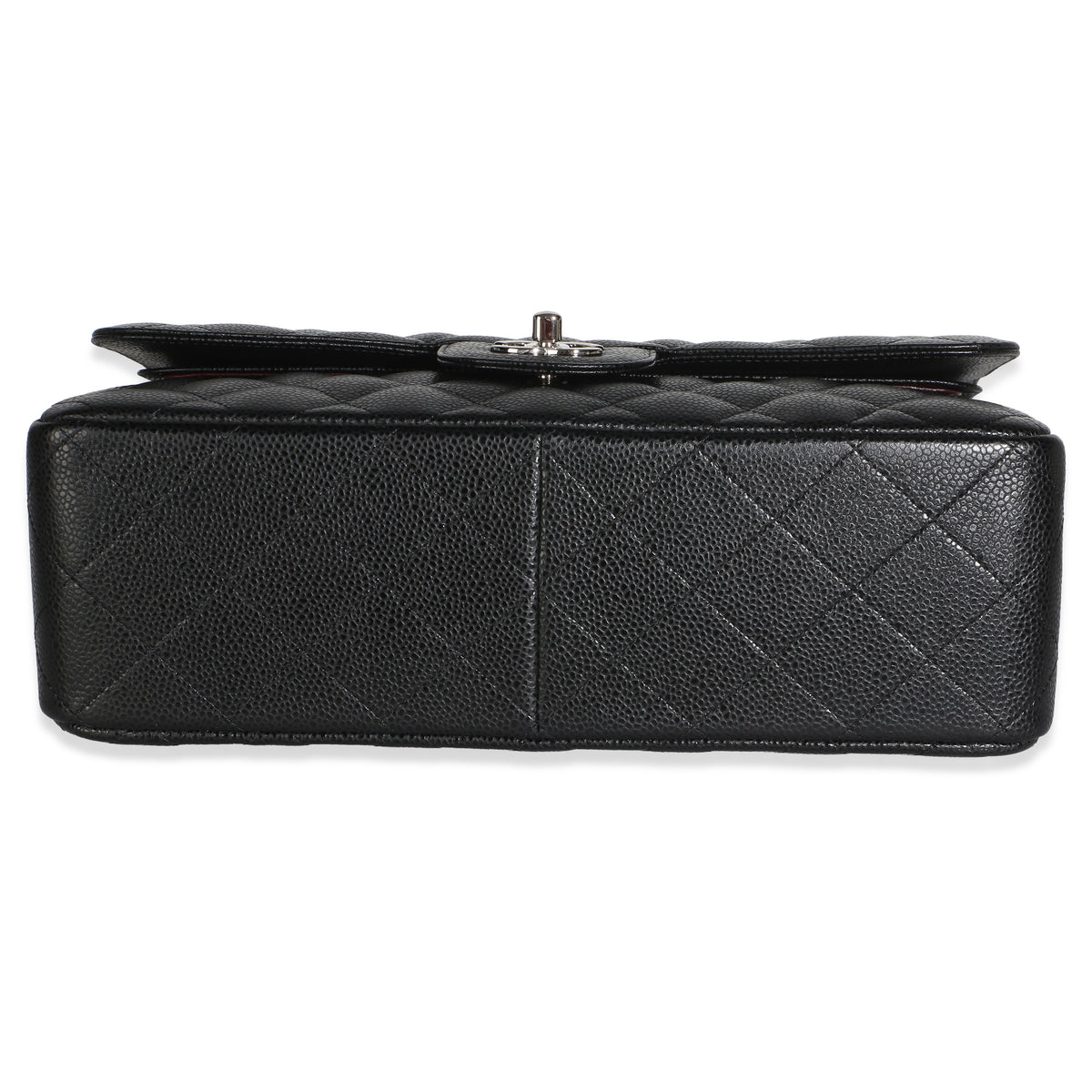 Chanel Black Quilted Caviar Jumbo Double Flap Bag Handbag 5