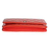 Chanel Red Quilted Patent Classic Wallet On Chain Handbag 5