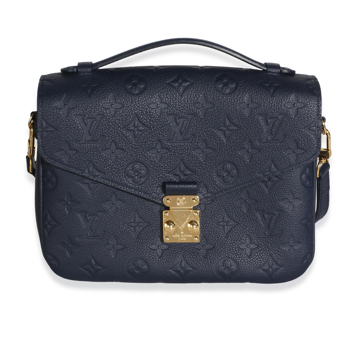 Louis Vuitton Navy Monogram Empreinte Pochette Metis Handbag fv