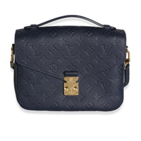Louis Vuitton Navy Monogram Empreinte Pochette Metis Handbag fv