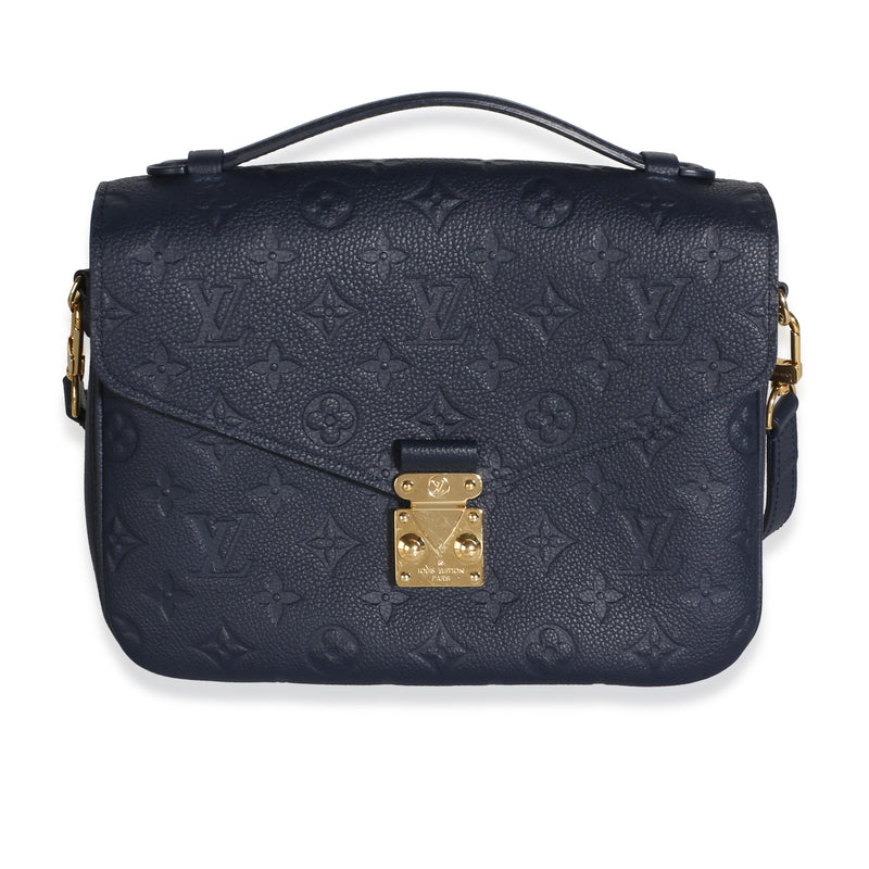 Louis Vuitton Navy Monogram Empreinte Pochette Metis Handbag fv