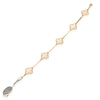 Van Cleef & Arpels Yellow Gold Rock Crystal Vintage Alhambra Bracelet pv