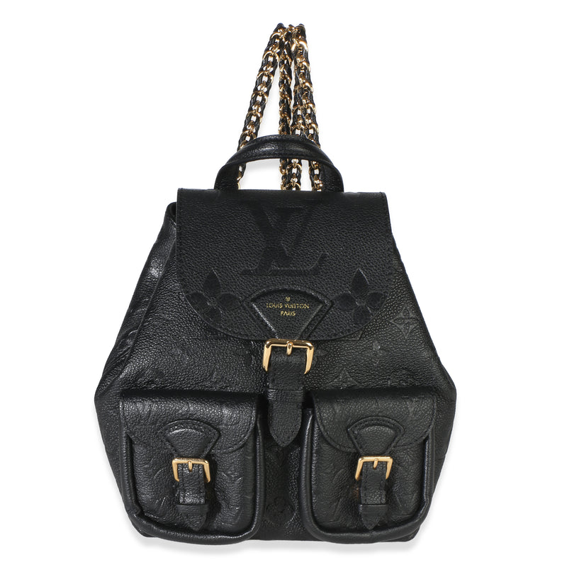 Louis Vuitton Black Giant Monogram Empreinte Backup Backpack Handbag fv