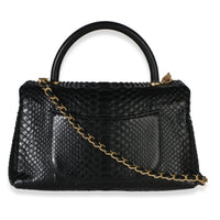 Chanel Black Python Medium Coco Top Handle Bag Handbag 4