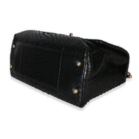 Chanel Black Python Medium Coco Top Handle Bag Handbag 6