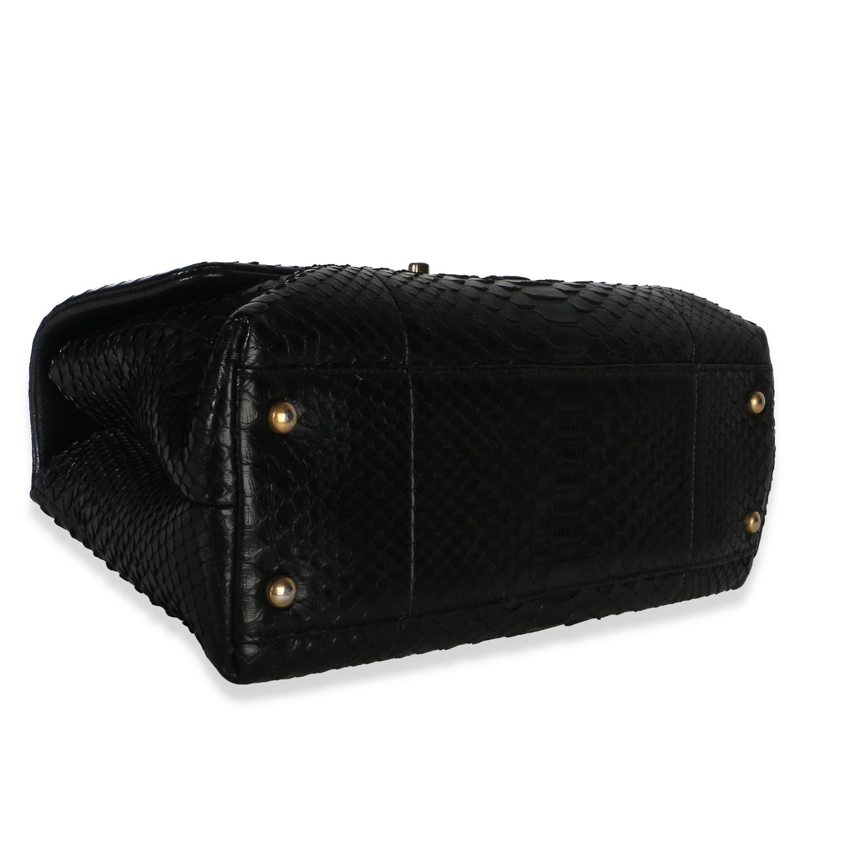 Chanel Black Python Medium Coco Top Handle Bag Handbag 7