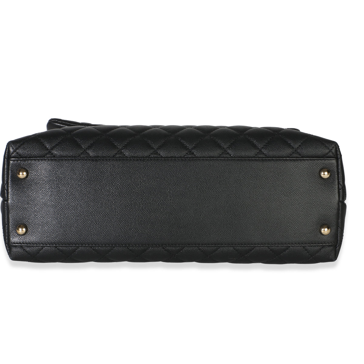 Chanel Black Quilted Caviar Medium Coco Top Handle Bag Handbag 5
