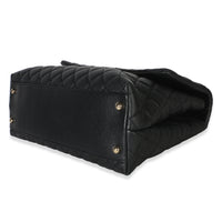 Chanel Black Quilted Caviar Medium Coco Top Handle Bag Handbag 6